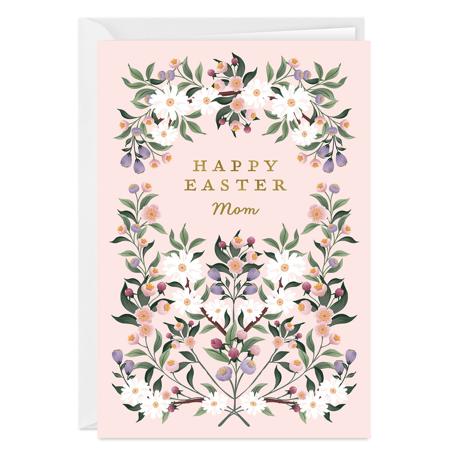 Vintage Floral Custom Easter Card for Mom