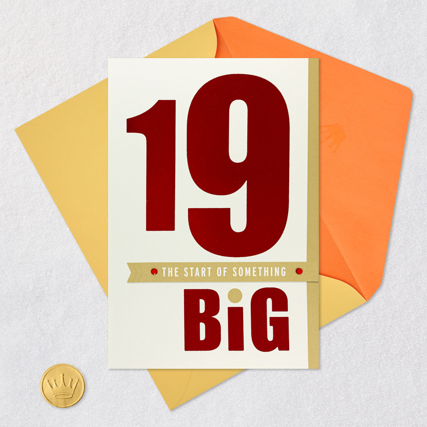 Red Lettering on Cream Birthday Card  image number 5