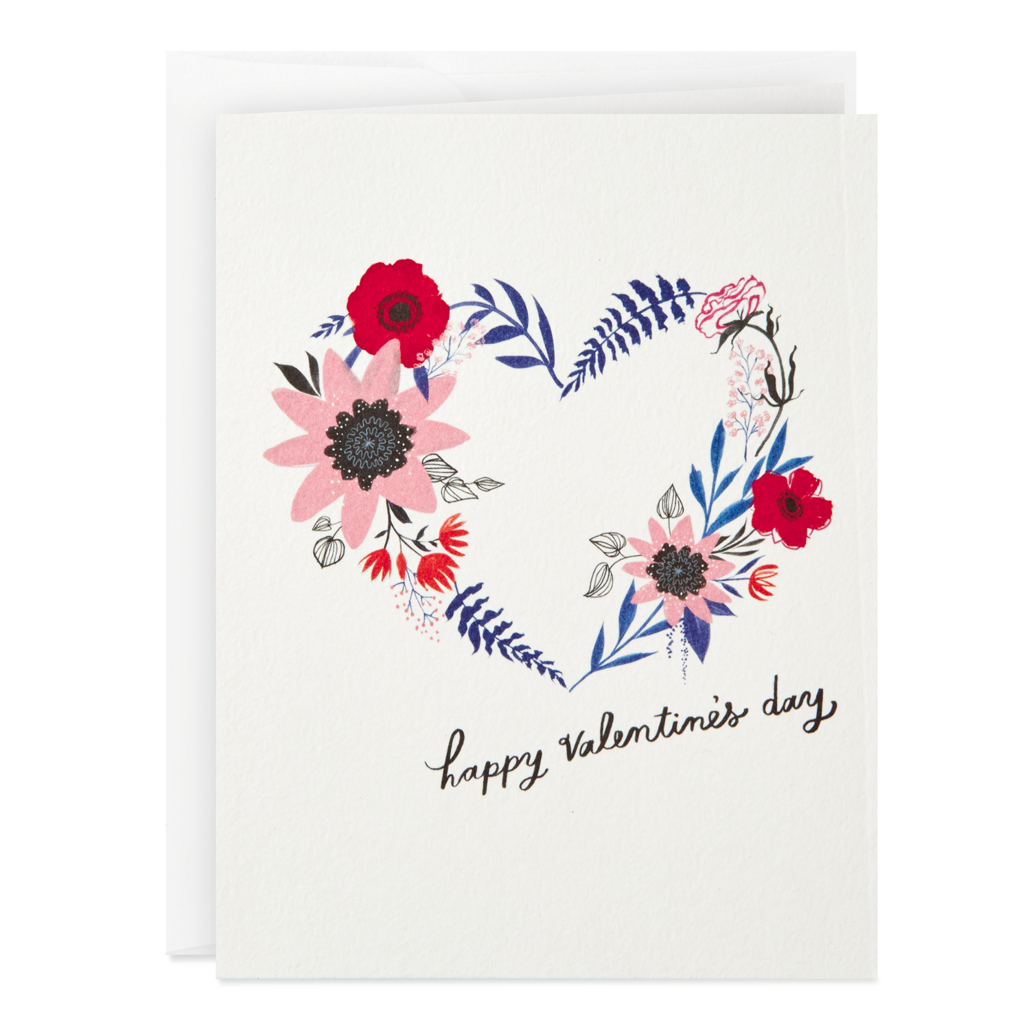 floral heart blank valentines day card greeting cards hallmark blank valentines day cards
