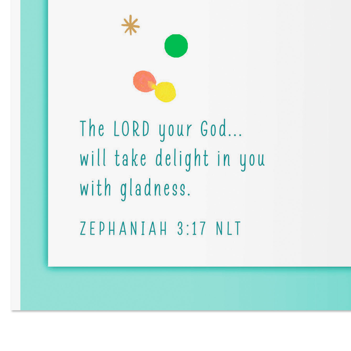 Cake With Confetti and Candle Religious Birthday Card Scripture image number 3