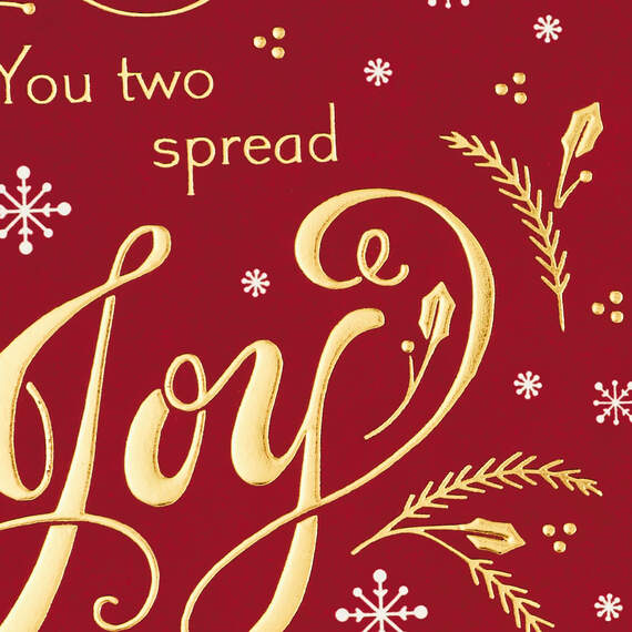 You Two Spread Joy Christmas Card for Couple, , large image number 4
