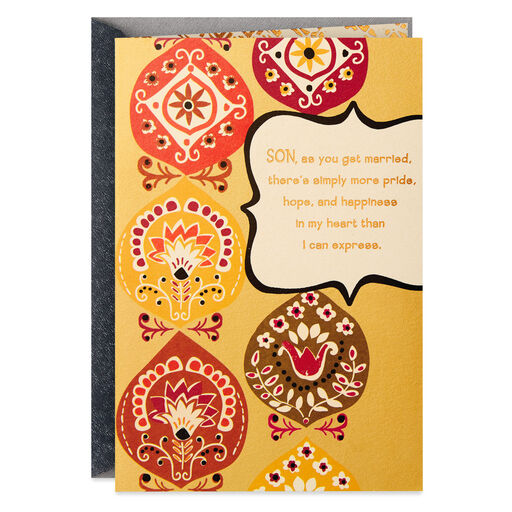 Bouquet And Rings Wedding Card For Son And Daughter In Law Greeting Cards Hallmark