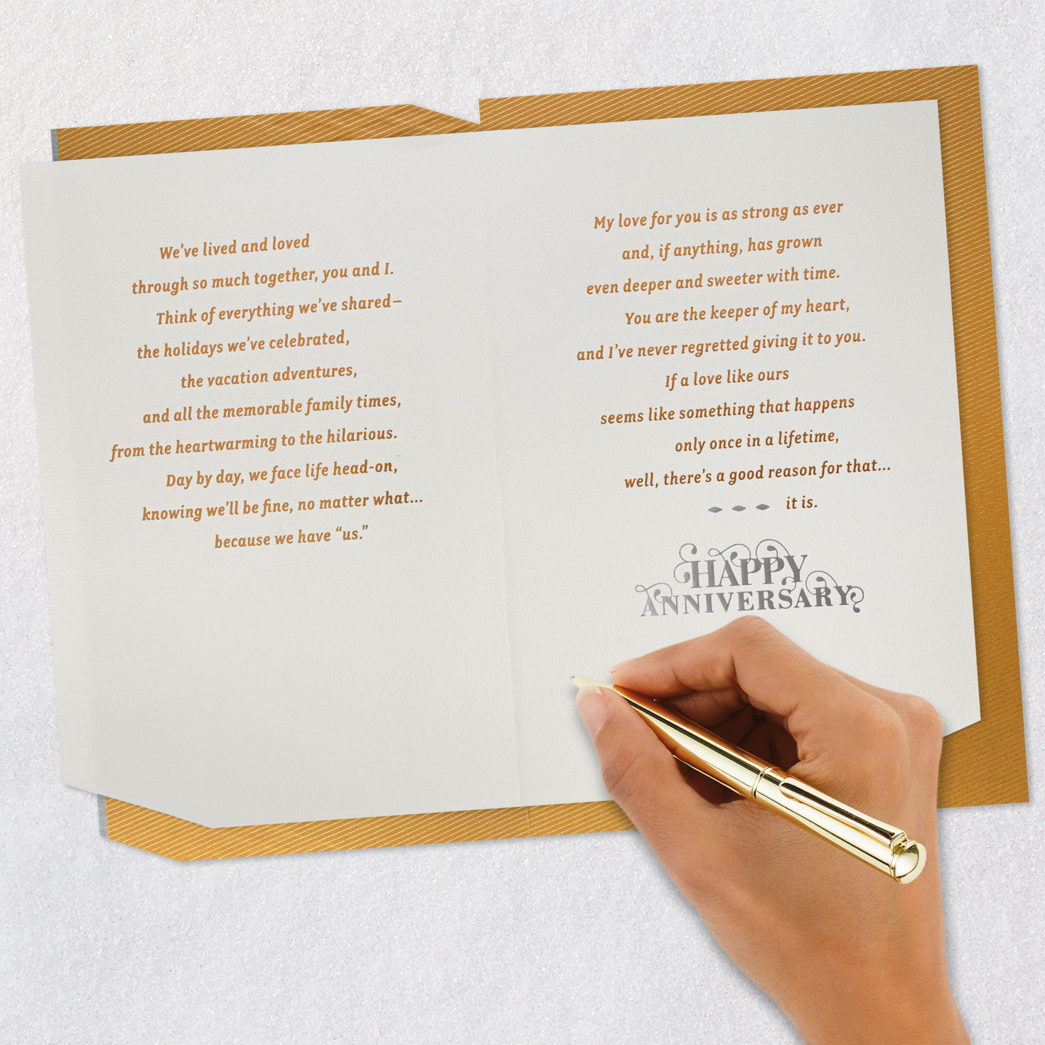 Our Love Is Once in a Lifetime Romantic Anniversary Card, , large image number 7