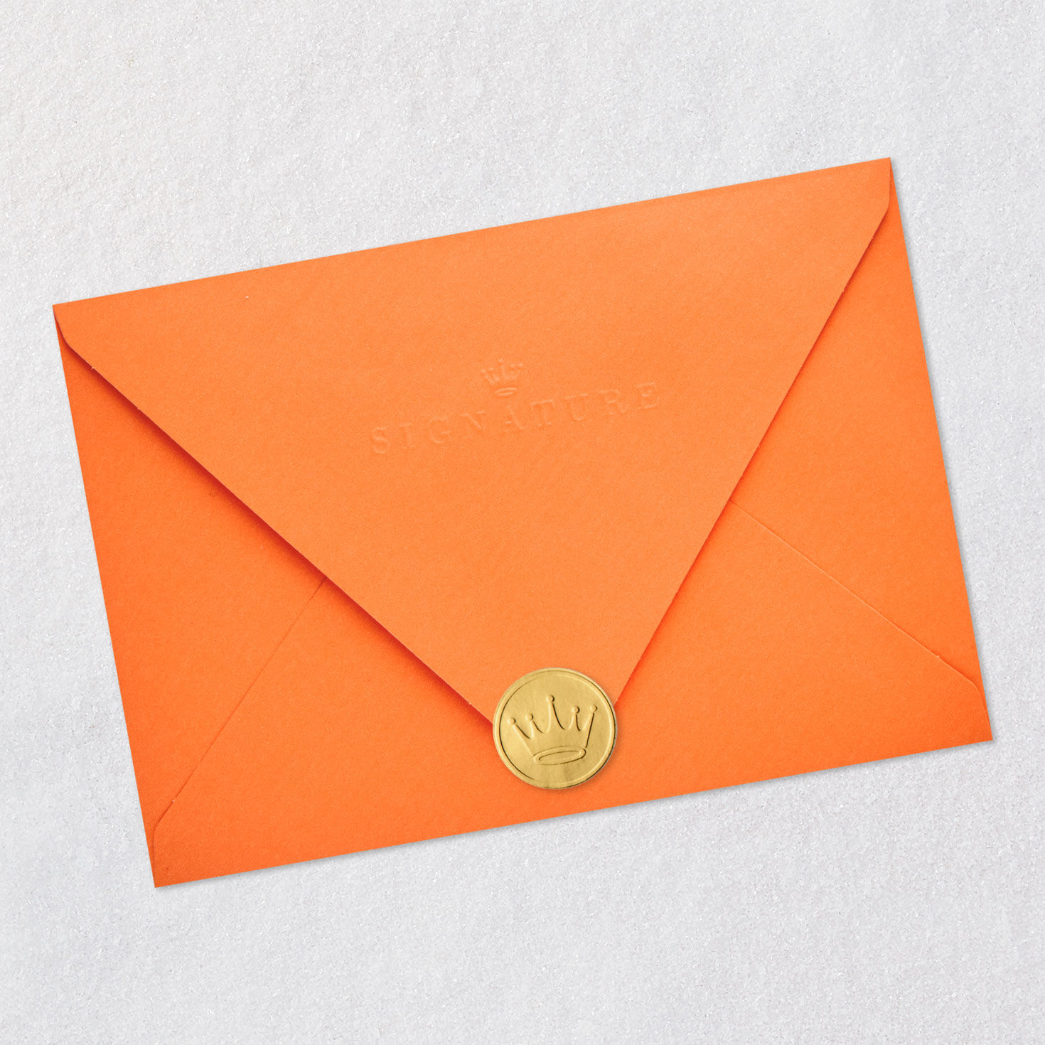 Blue and Gold Repeated Lettering Congrats Card Envelope Back with Seal image number 7