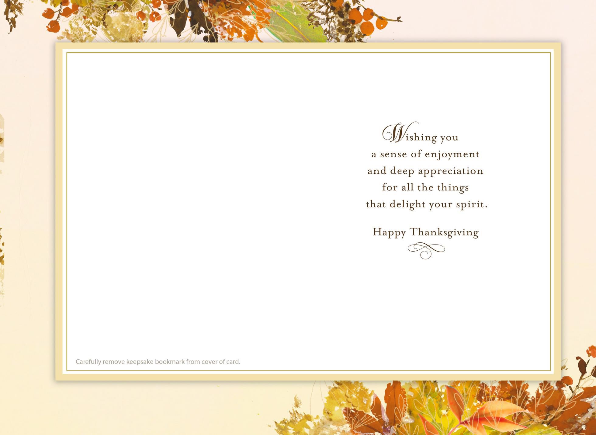 Gratitude Is What Happens When We Notice Our Blessings Thanksgiving Card With Bookmark