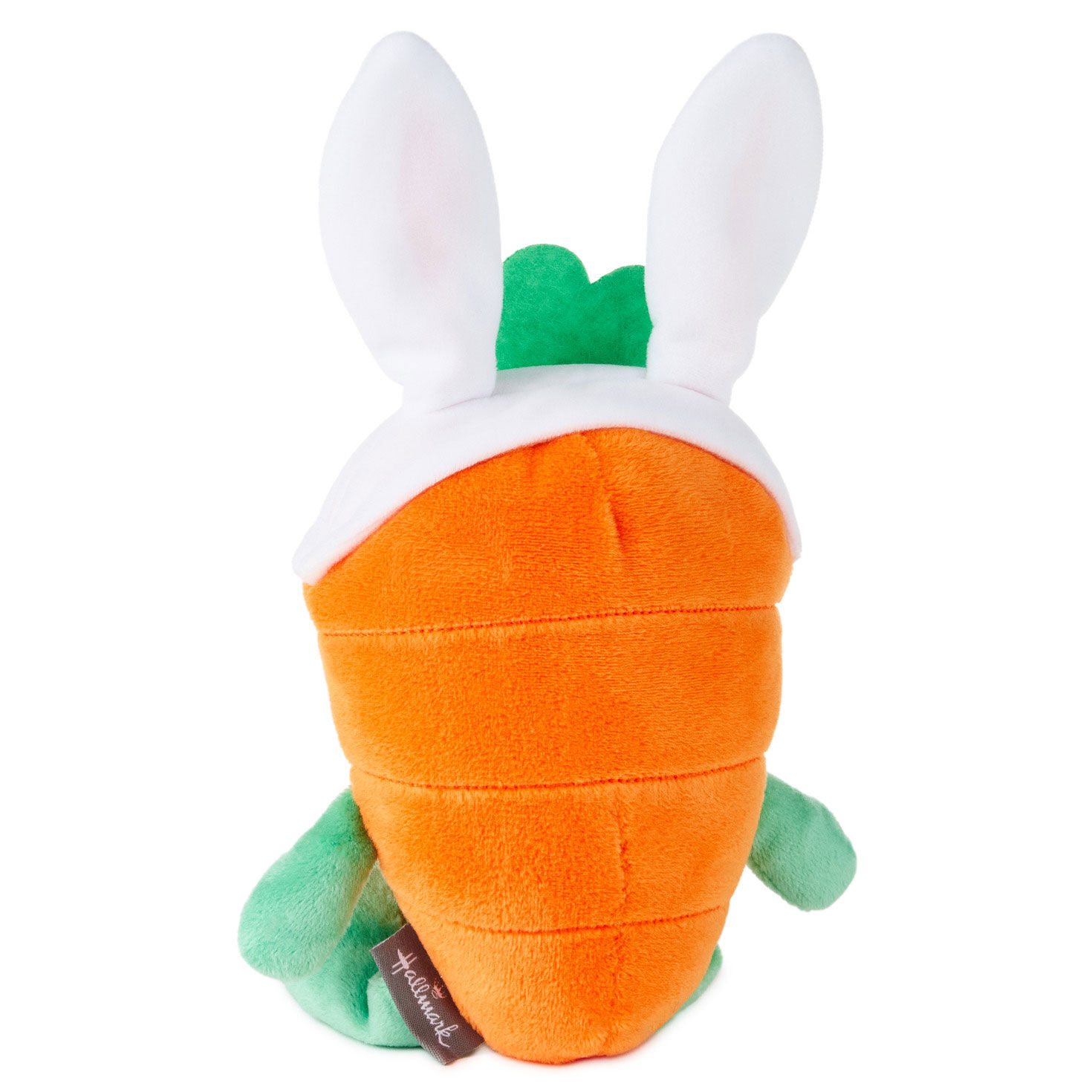 Carrot-Shaped Plush Wearing Bunny Ears back image number 2
