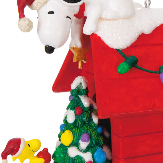 The Peanuts® Gang Deck the Doghouse Musical Ornament With Light, , large image number 5