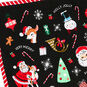 Christmas Icons on Black Dish Towel upclose detail image number 4