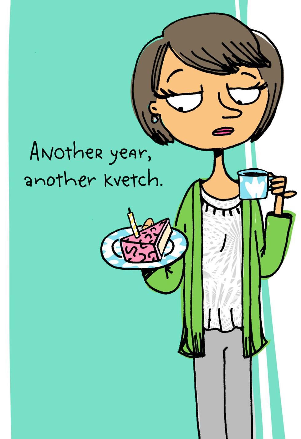 Another Year, Another Slice of Cake Funny Feminine Birthday Card