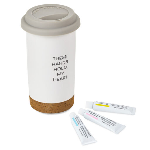 These Hands Hold My Heart Ceramic Travel Mug, 12.5 oz., 