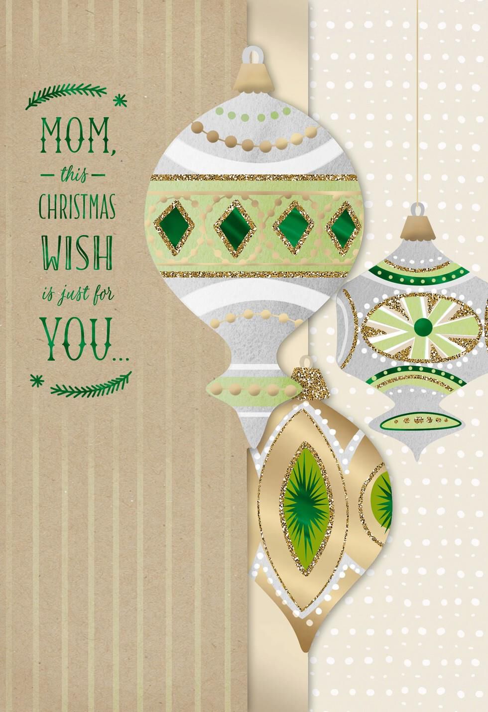 Wishes for Mom Christmas Card Greeting Cards Hallmark
