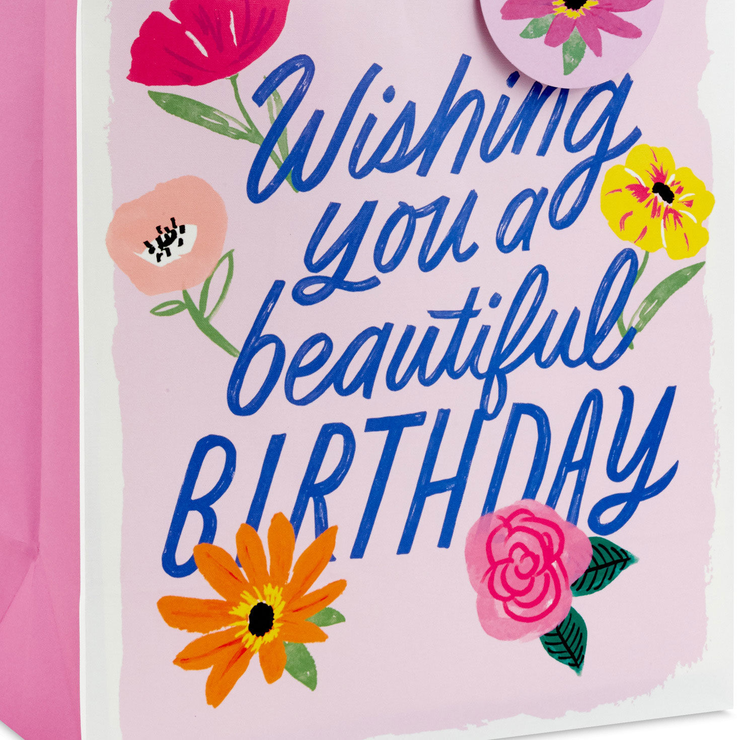 13" Floral Beauty on Pink Large Birthday Gift Bag for only USD 4.99 | Hallmark