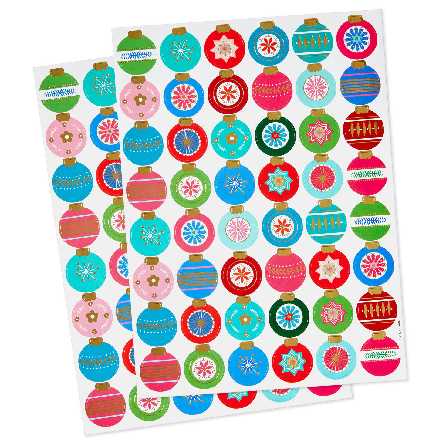 Colorful Christmas Ornament Round Christmas Seals, 2 Sheets for only USD 8.99 | Hallmark