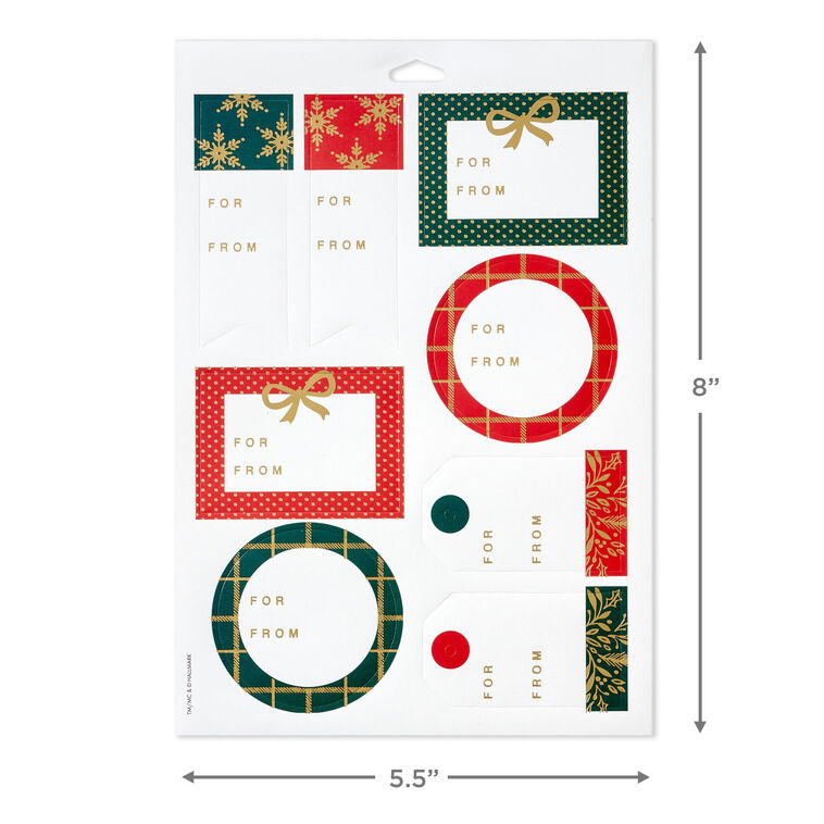 Winter Elegance Gift Tag Stickers measurement image number 3