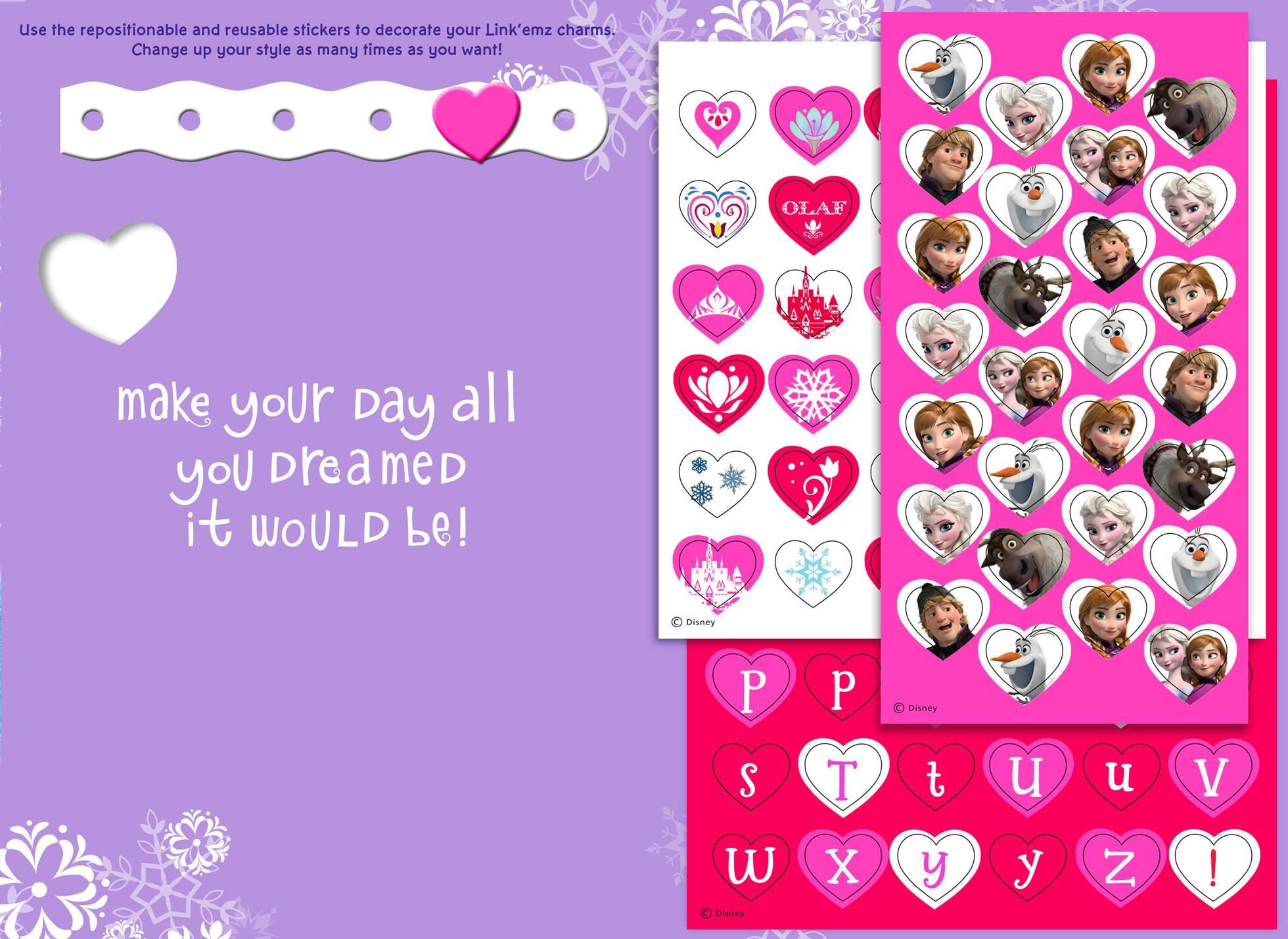 Disney Frozen Elsa Valentine's Day Card With Link'emz Wristband