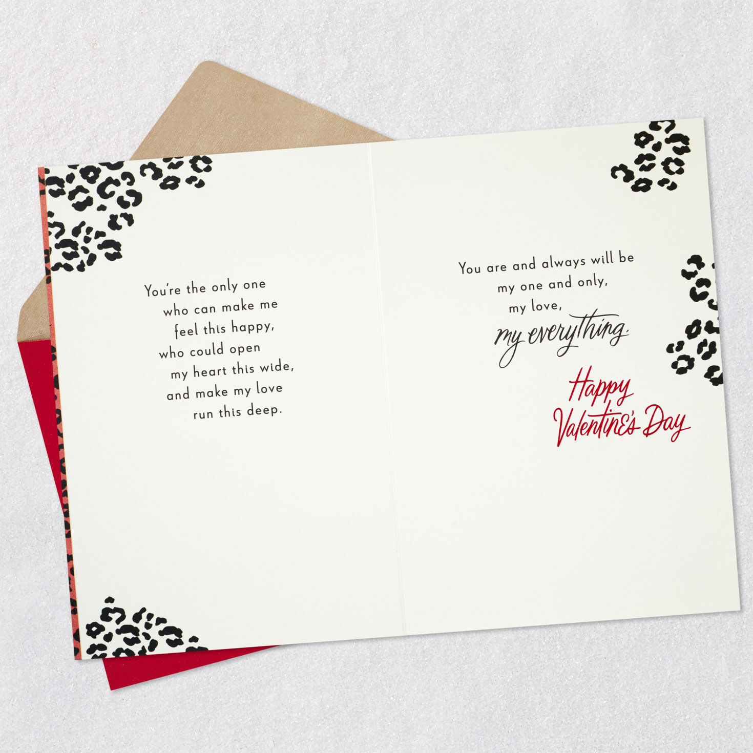 Animal Print Heart Wife Valentine's Day Card Card Front Detail image number 4