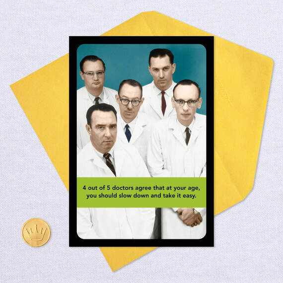 4 Out of 5 Doctors Funny Birthday Card, , large image number 5