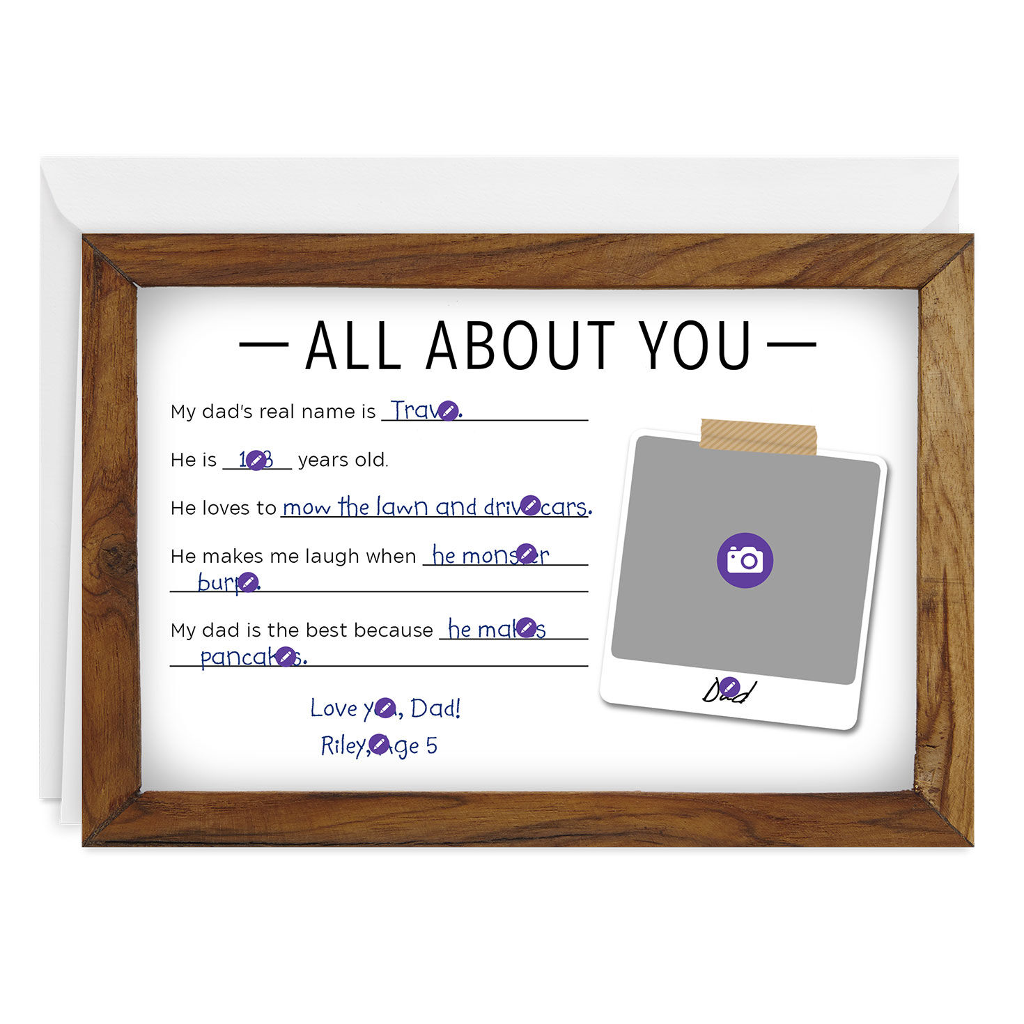 Personalized All About Dad Fun List Love Photo Card for only USD 4.99 | Hallmark