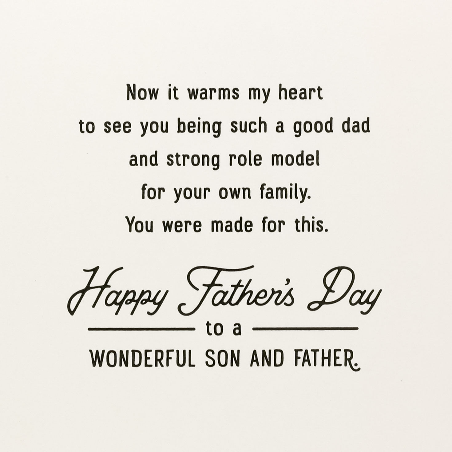 Dad and Child Silhouette Son Father's Day Card Sentiment image number 2