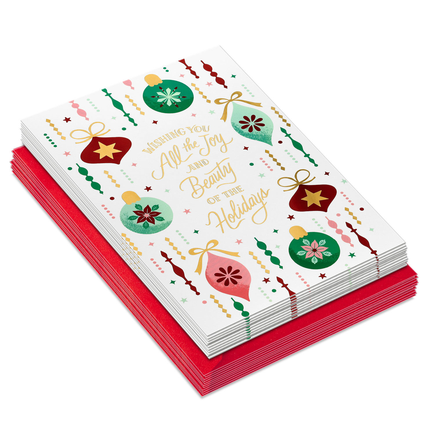 Vintage Ornaments Boxed Christmas Cards front stacked image number 2