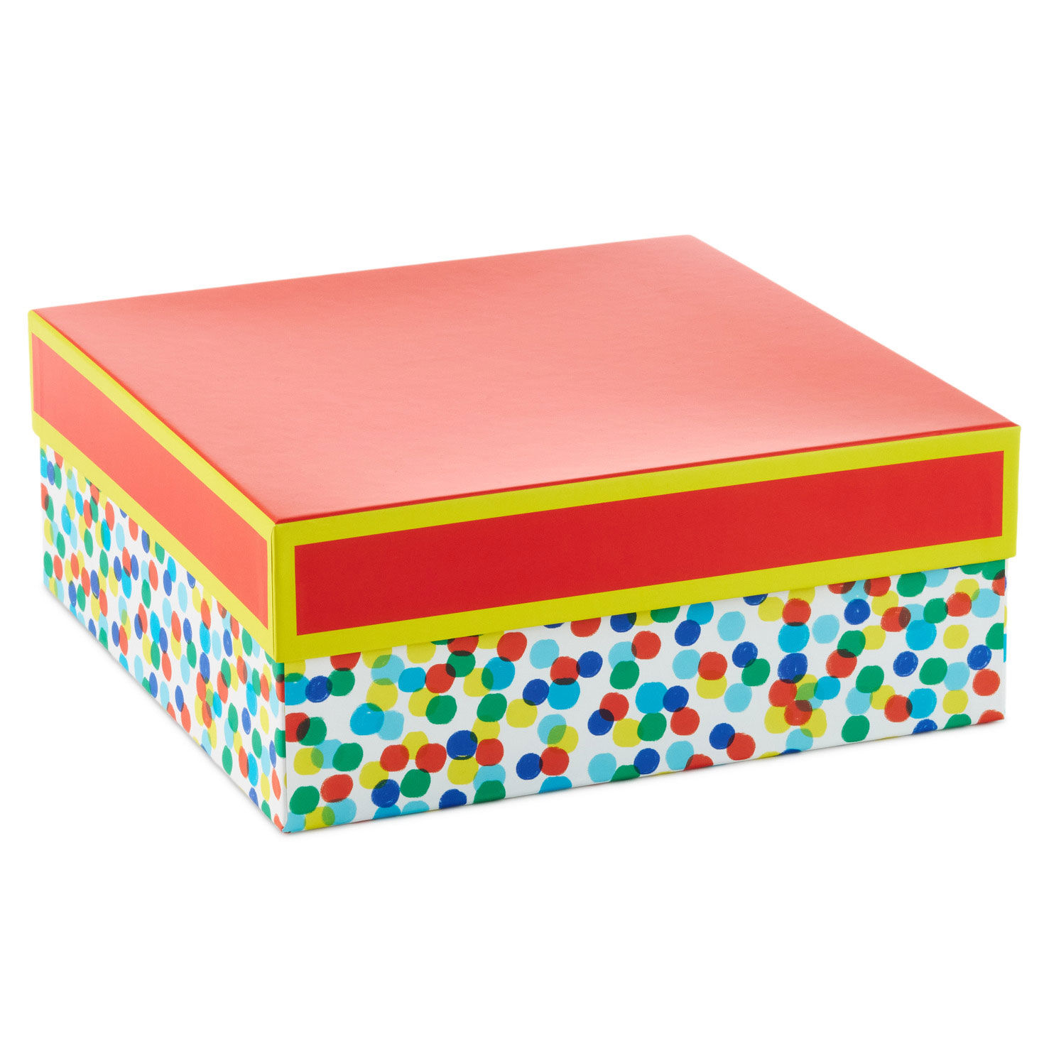 10" Square Colorful Dots Gift Box