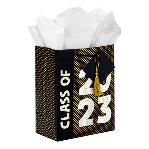 9.6" Class of 2023 Medium Graduation Gift Bag With Tissue Paper, , large image number 1