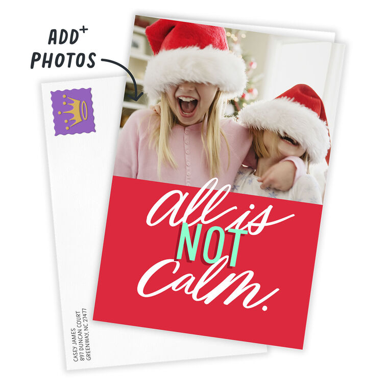 All Is Not Calm Funny Custom Christmas Card, , large image number 2