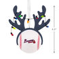 Braves Reindeer Baseball Christmas Ornament measurement image number 3