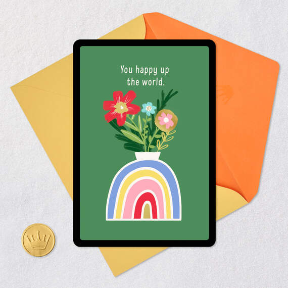 You Happy Up the World Video Greeting Thank-You Card, , large image number 7