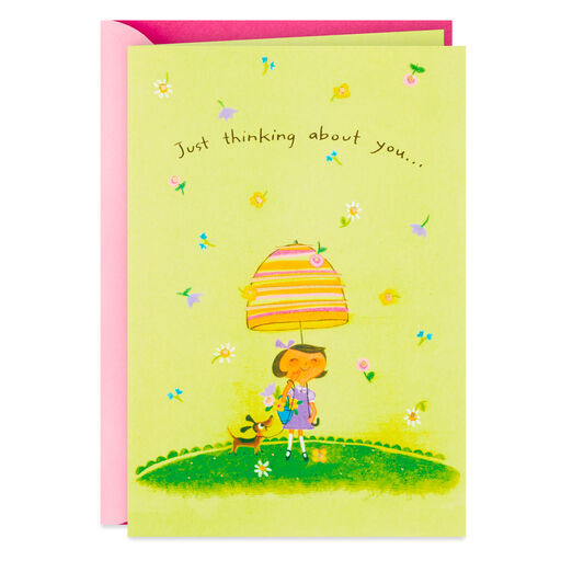 Showered With Blessings Religious Thinking of You Card, 