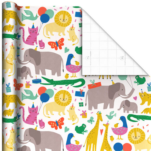 Zoo Animals Wrapping Paper, 20 sq. ft., 
