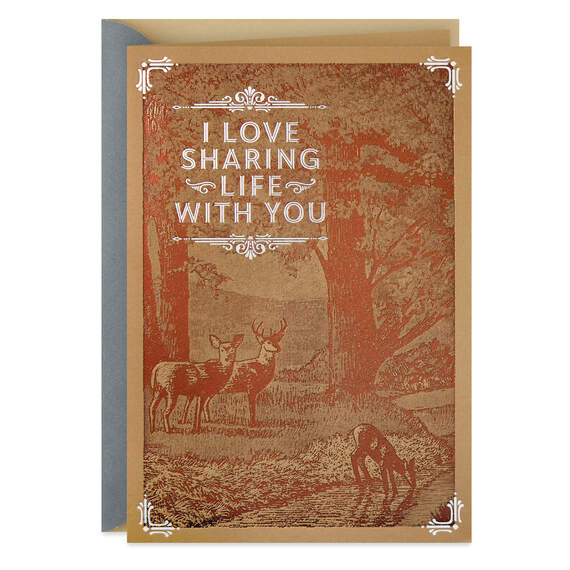 I Love Sharing Life With You Birthday Card, , large image number 1