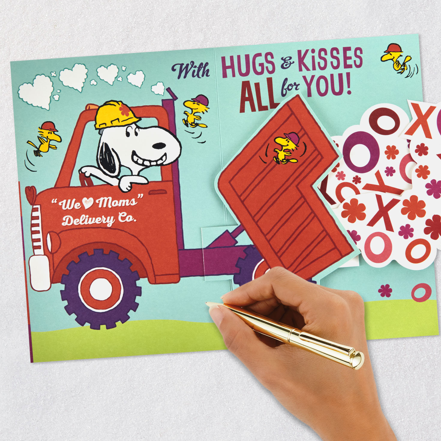 Snoopy and Woodstock Mother's Day Pop-Up Card Signing card image number 6