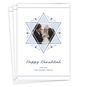 Photo in Star of David Personalized Hanukkah Card front fanned image number 1