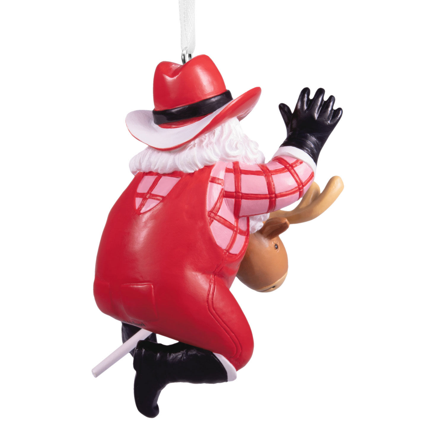 Cowboy Santa Christmas Ornament Back image number 6