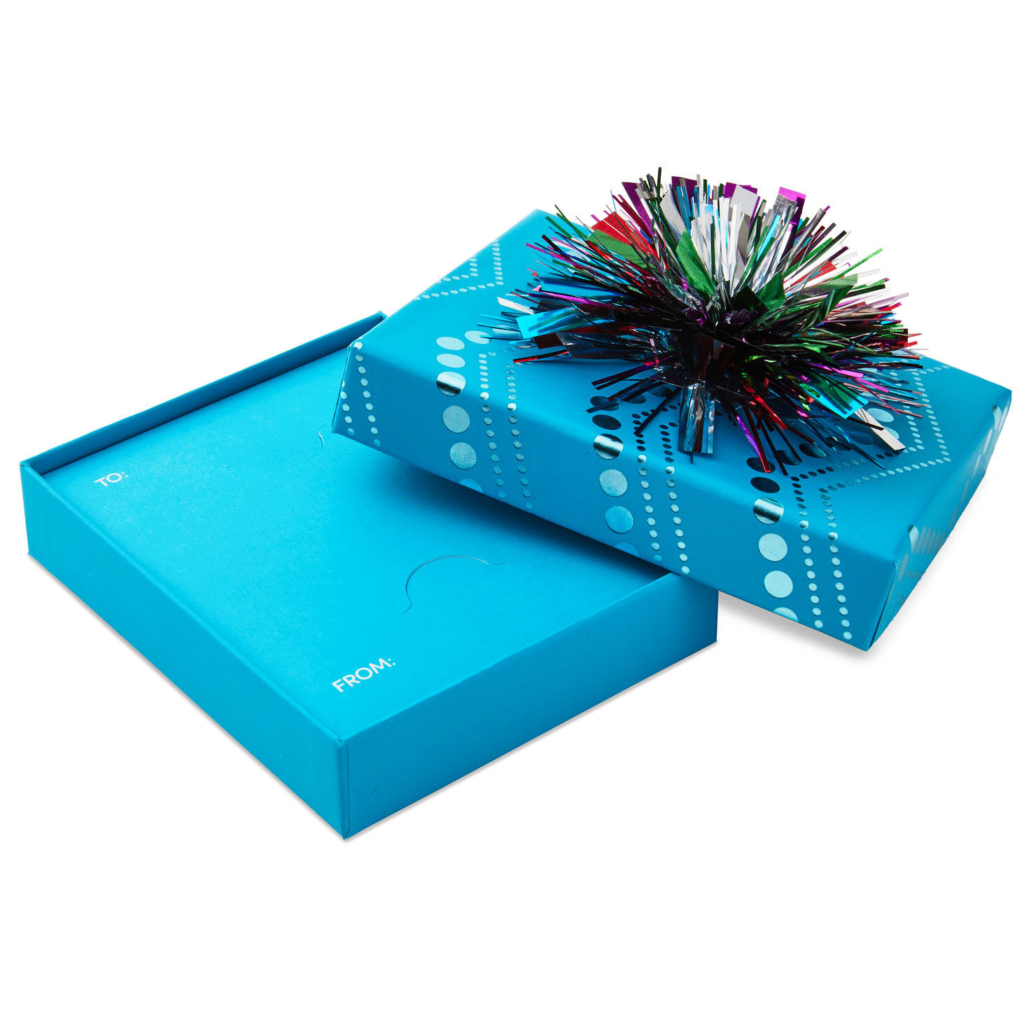 4.5" Turquoise Chevrons Gift Card Holder Box With Bow for only USD 6.99 | Hallmark