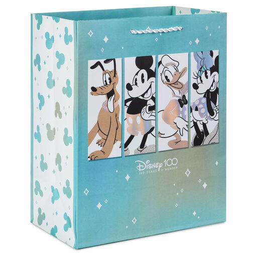 9.6" Disney 100 Years of Wonder Mickey and Friends Medium Gift Bag, 