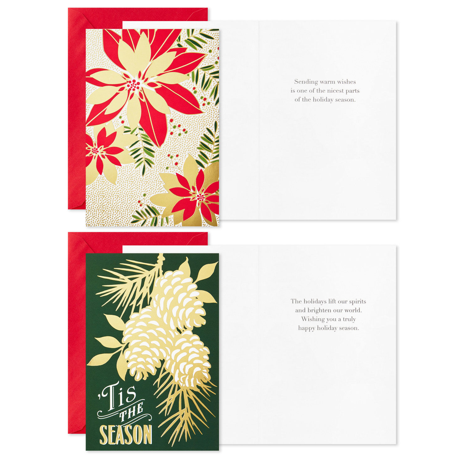 Gold Foil Classic Assorted Boxed Christmas Cards Card Front with Sentiment image number 4
