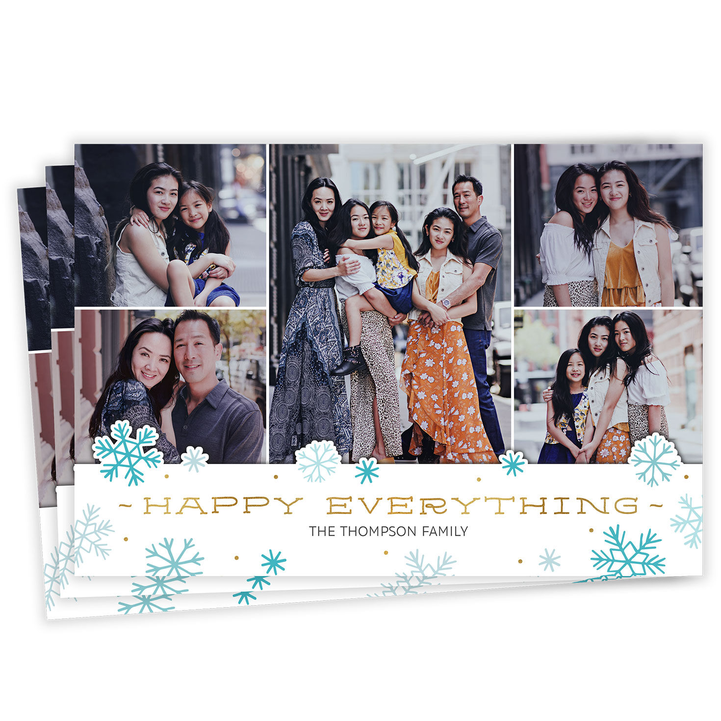 Gold Happy Everything Flat Holiday Photo Card
