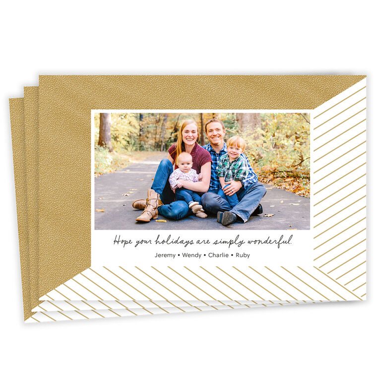 Simply Wonderful Flat Holiday Photo Card