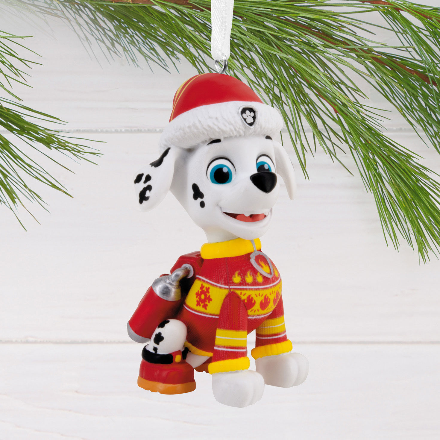 Paw Patrol Marshall Christmas Ornament hanging on tree image number 2