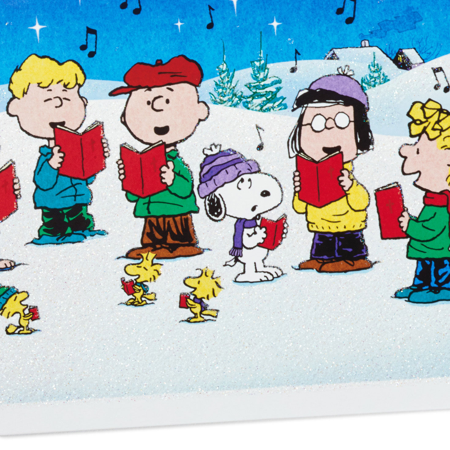 Peanuts Caroling Boxed Christmas Cards Bulk Pack cover detail image number 4