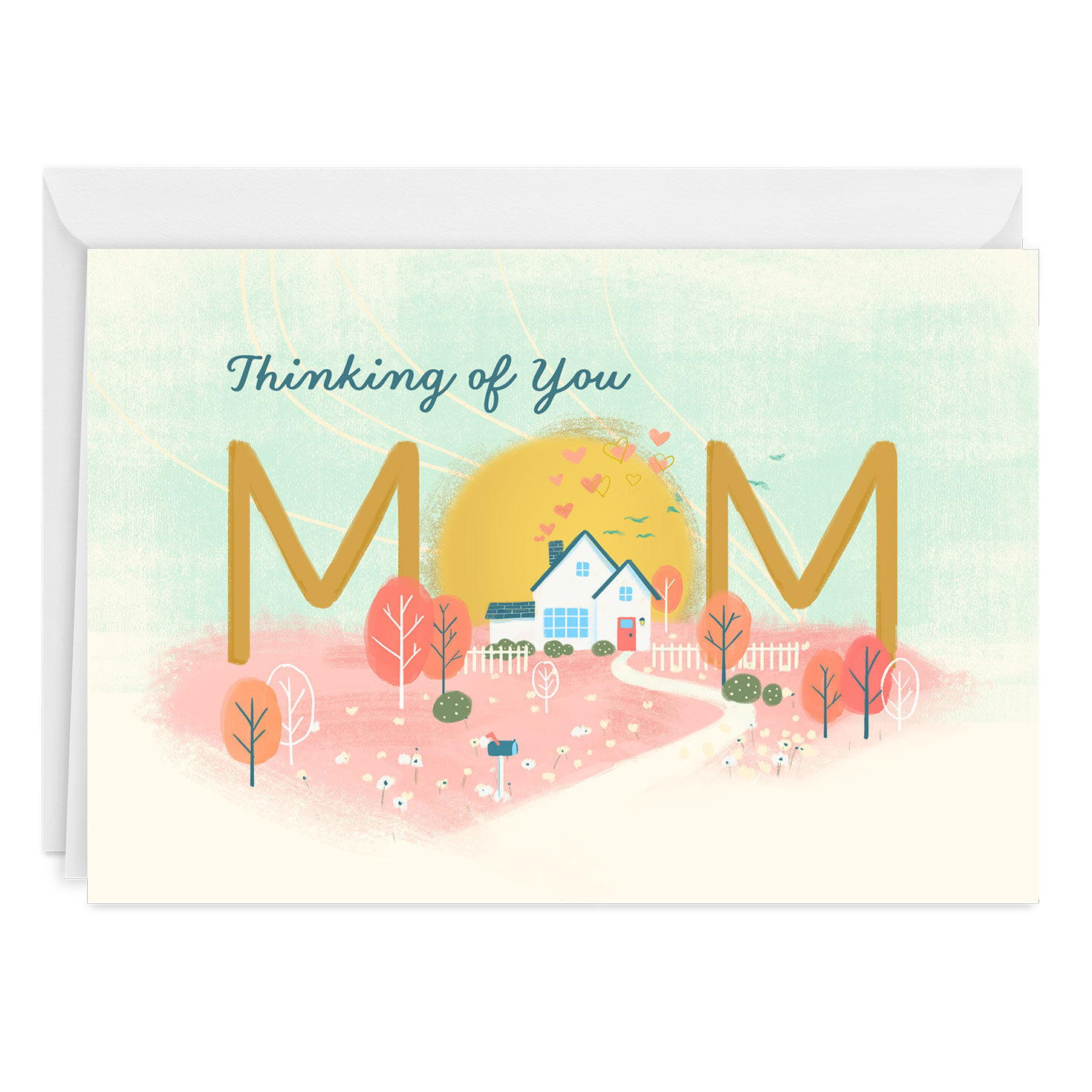 Home and Hearts Sending Love Custom Mother's Day Card