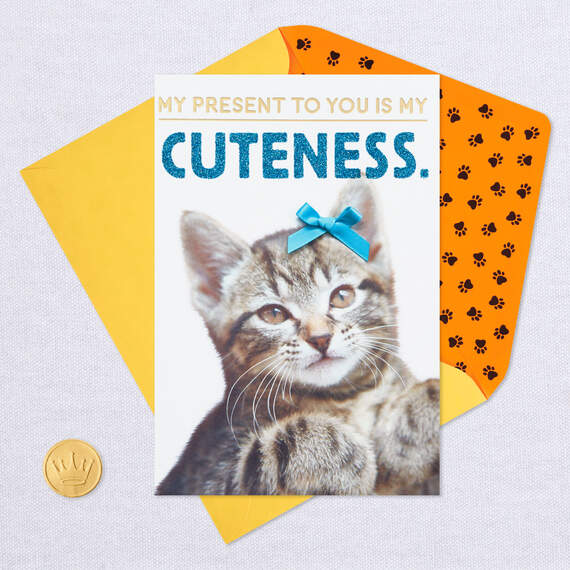 Cuteness Kitten Birthday Card, , large image number 5