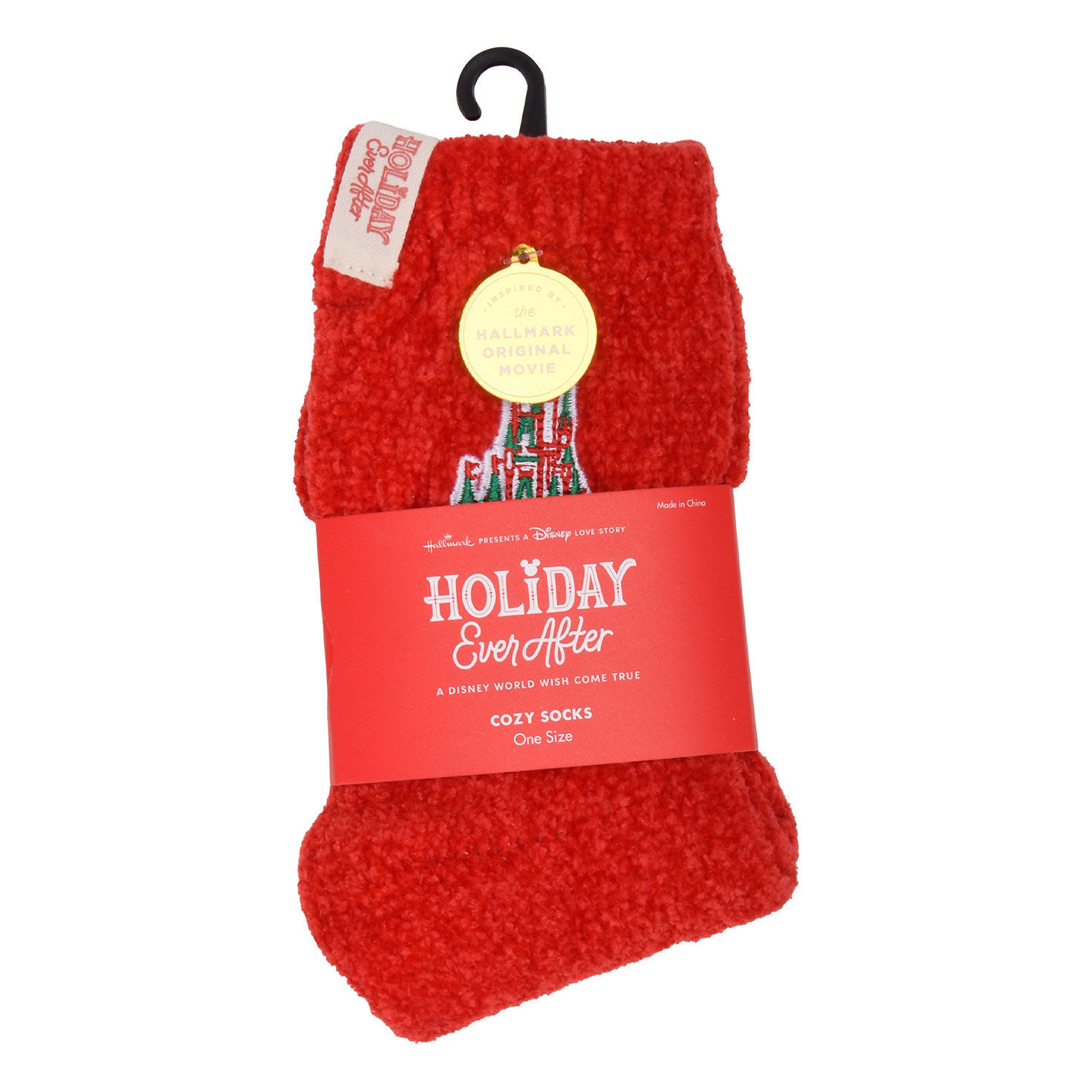Red Socks With Disney Castle package front image number 4