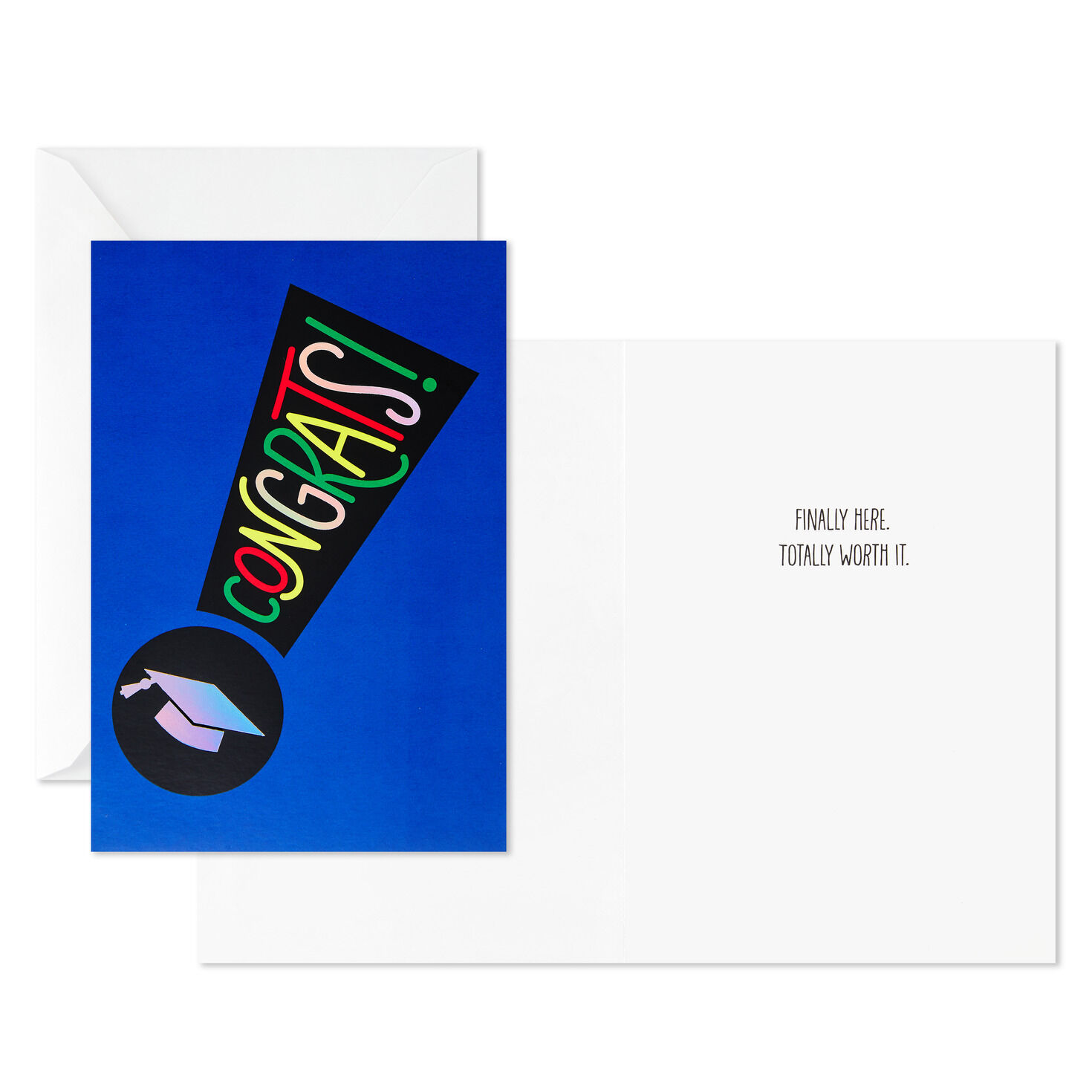 Assorted Bold and Iridescent Graduation Cards Bulk Pack Card Front with Sentiment image number 6