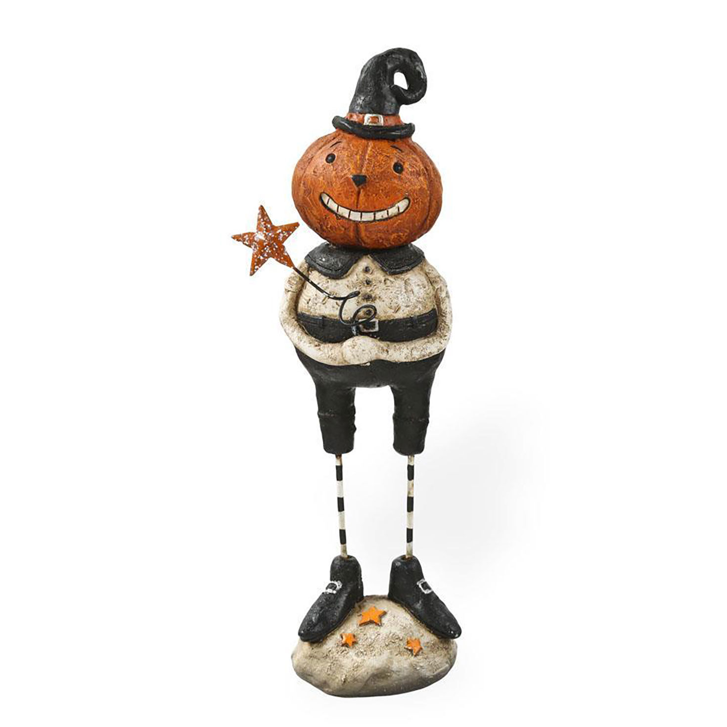 K&K Interiors Pumpkin Man Figurine, 7.5"