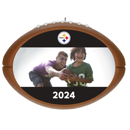 NFL Football Pittsburgh Steelers Text and Photo Personalized Ornament, 
