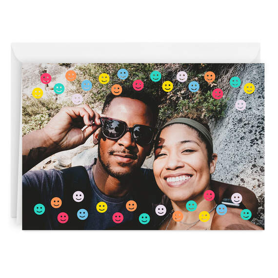 Personalized Smiley Face Photo Card, , large image number 1