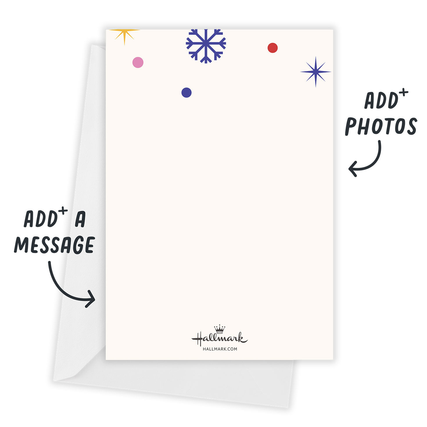 Big Colored 2027 Personalized New Year Photo Card Open Card with Envelope indicating personalization image number 3